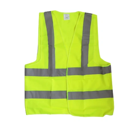 تصویر  جلیقه ایمنی مدل چهارخط شبرنگ کد YP-EN471 سایز 2XL