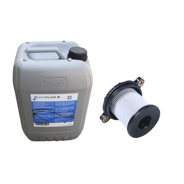 تصویر  پک روغن گیربکس 20 لیتری اصلی  ZF EcoFluid M آلمان همراه با فیلتر روغن گیربکس برند JACK مناسب برای کشنده دیما HT-490               